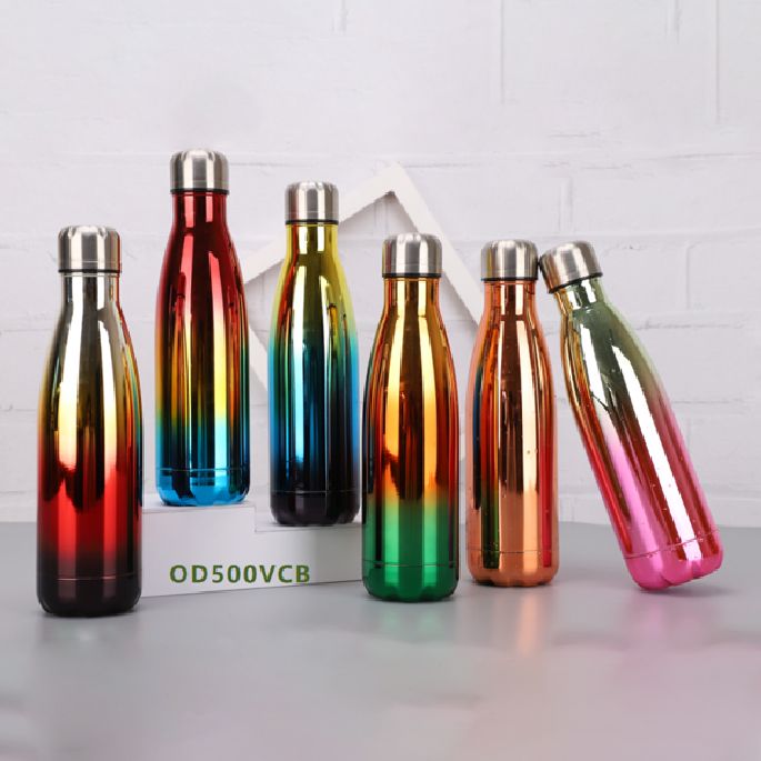 S/S Vacuum Sport Bottle, model OD-500VCB-UV-plated