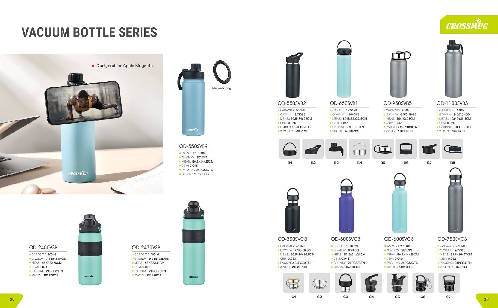 Catalogue spread: Sport & MagSafe designs